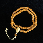 传世绝美 清代藏传斜切奶油星月菩提老念珠圆满108颗老佛珠手串