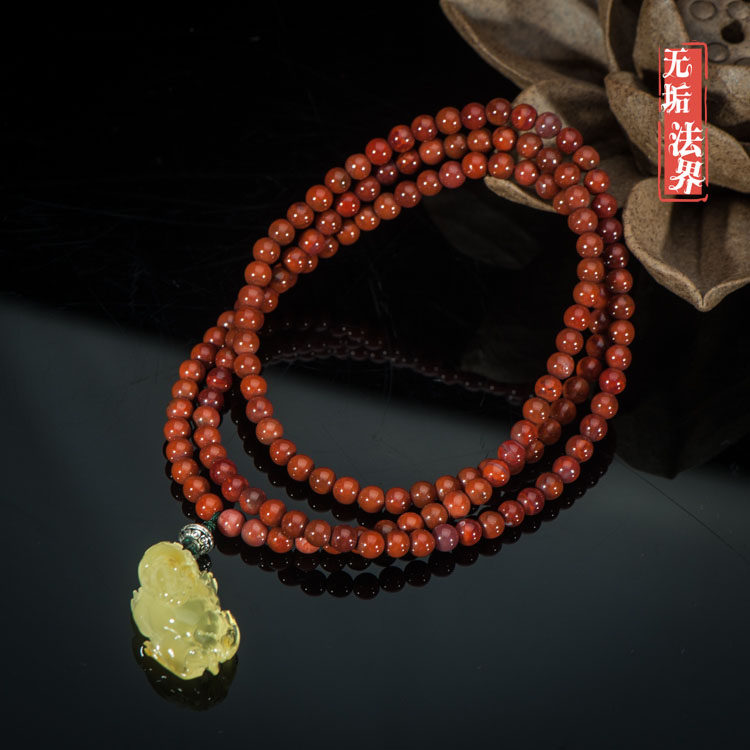 天然蜜蜡琥珀貔貅多圈南红手串手链修多圈手钏手串收藏