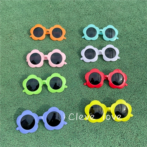 Пляжные милые солнцезащитные очки на солнечной энергии в форме цветка, в цветочек, выпускной вечер