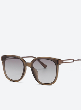 新百搭简约椭圆大框渐变墨镜女款高清尼龙镜片防紫外线太阳镜9066