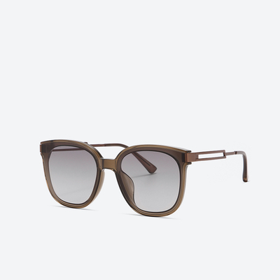 新百搭简约椭圆大框渐变墨镜女款高清尼龙镜片防紫外线太阳镜9066