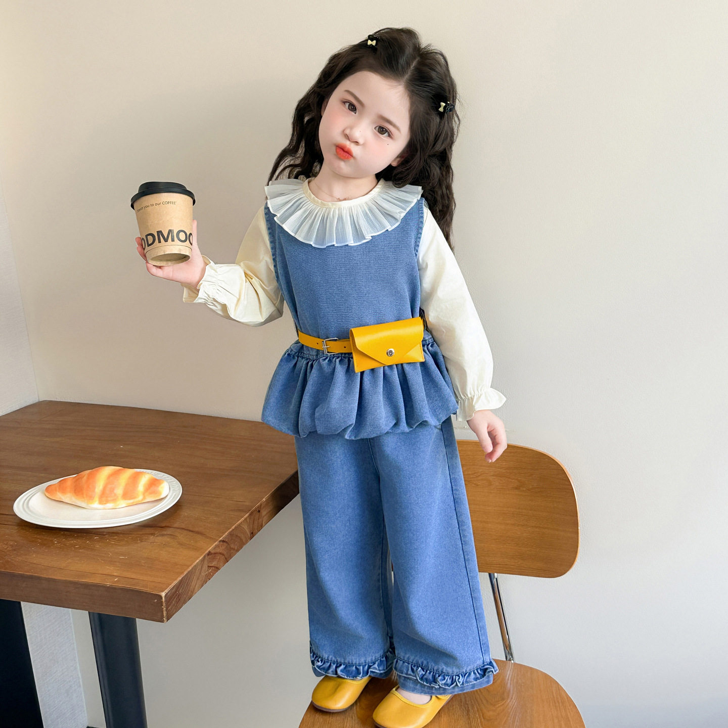 韩系女童牛仔马甲套装春季2026新款洋气儿童女宝宝时髦春装三件套,童装/婴儿装/亲子装,儿童运动套装,淘宝优惠券,粉丝福利购,淘宝优惠卷