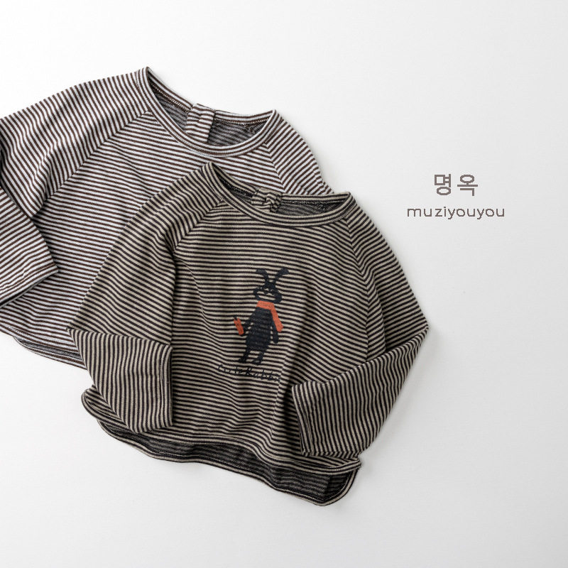 儿童条纹长袖T恤春装新款男女童中小童打底衫舒适百搭韩版上衣潮,童装/婴儿装/亲子装,T恤,淘宝优惠券,粉丝福利购,淘宝优惠卷