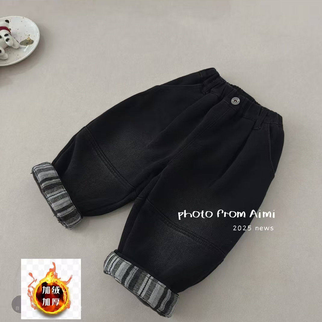 男女童一体绒牛仔裤长裤2026裤子新款休闲裤加绒宝宝格子加厚裤子,童装/婴儿装/亲子装,儿童牛仔裤,淘宝优惠券,粉丝福利购,淘宝优惠卷