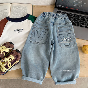 男童春装牛仔裤2026新款儿童超好看裤子春秋款中童春季长裤帅气潮