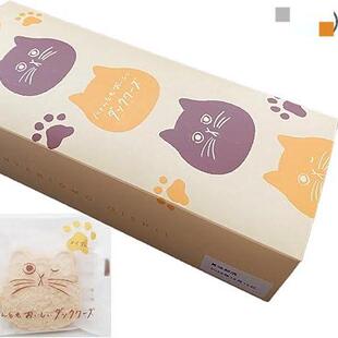 日本进口All Hearts Company达克瓦兹蛋糕猫形蛋糕6枚入
