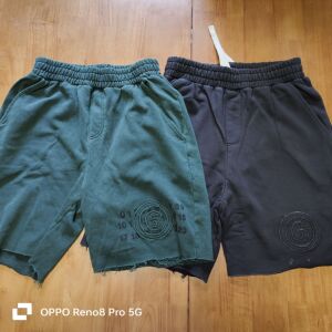 马吉拉水洗做旧短裤男女均可夏季潮牌高街复古字母宽松五分裤