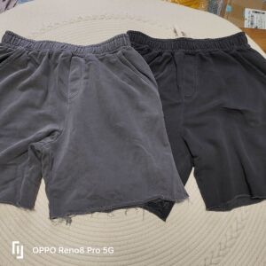 特价清仓复古水洗做旧毛边短裤男女都可夏季宽松直筒四分休闲短裤