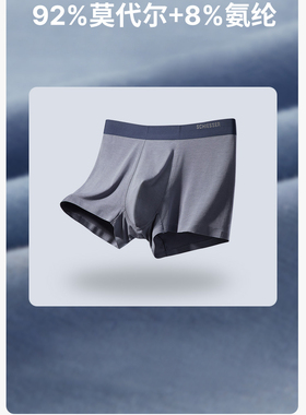 专柜正品德国舒雅男士50S天丝莫代尔无痕中腰平角大码内裤16489