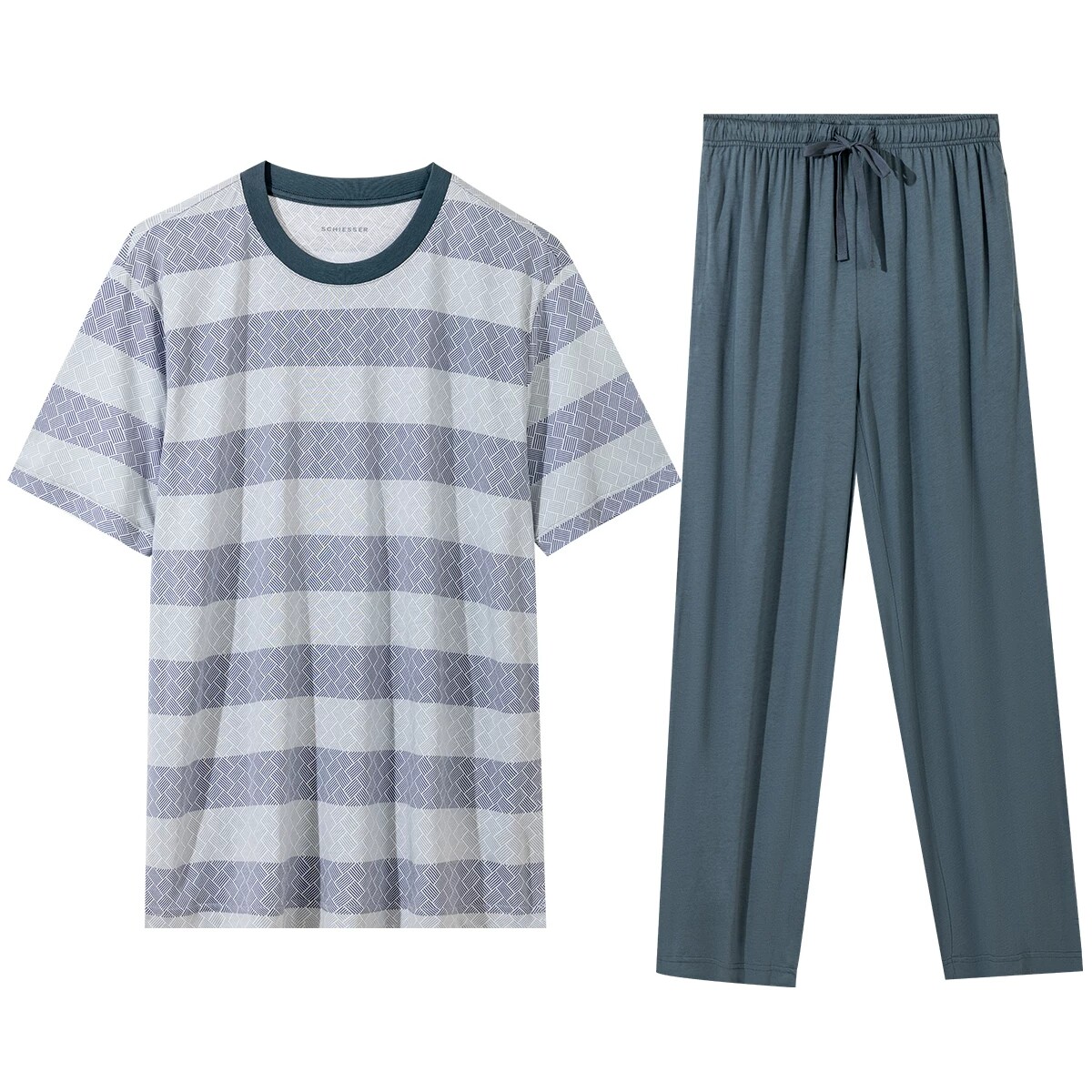 专柜同款舒雅男士棉莫代尔睡衣26春夏短袖长裤宽松家居服套26339H