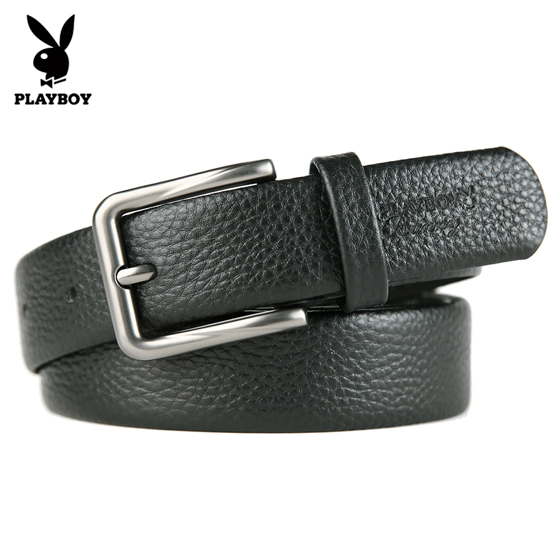 花花公子皮带女士真皮针扣2025新款腰带女款柔软头层牛皮牛仔裤带