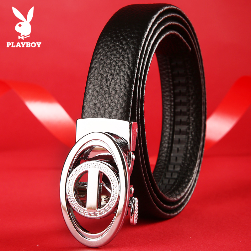 花花公子皮带女款真皮自动扣时尚奢侈品牌裤腰带女式商务工装裤带