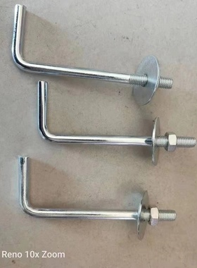 ALC隔墙板勾头螺栓管卡配件内外墙安装固定件七字型直角地脚螺栓