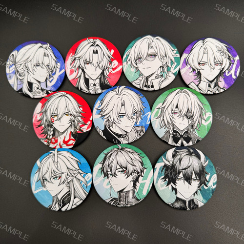 崩坏星穹铁道吧唧【素】系列徽章触感膜58mm马口铁加厚底白厄丹恒