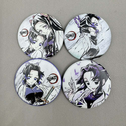 蝴蝶忍个人池吧唧鬼灭之刃自制周边幕间徽章马口铁胸针58mm马口铁