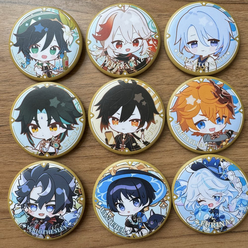 原神cafe吧唧自制徽章风格同人二次元魈散兵万叶芙宁娜雷电将军