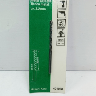 日立401068麻花钻咀 钻木钻铁  电钻用-3.2*65MM（1支装）
