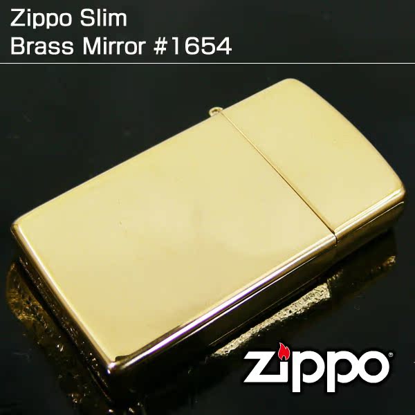 日本代购正品 zippo防风煤油打火机 超薄 黄铜 镜面