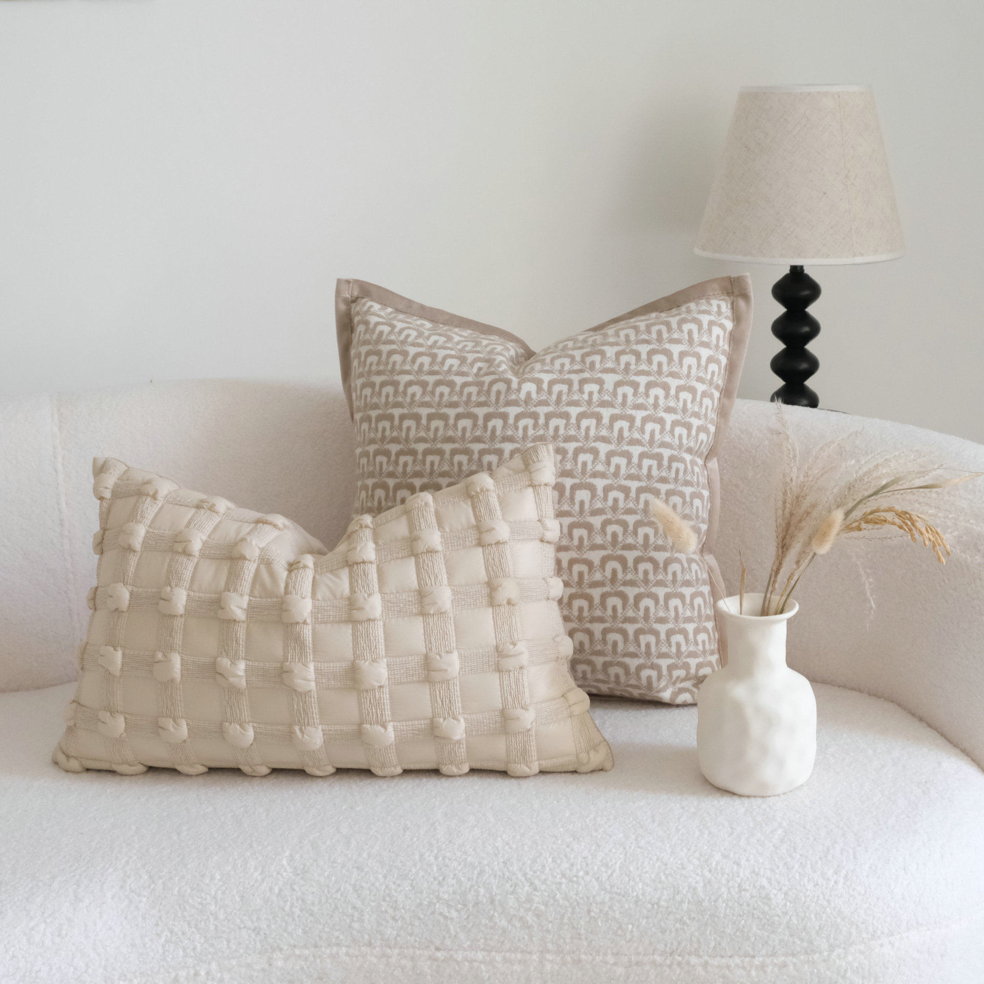 米色系拱门宽边抱枕侘寂风腰枕抱枕套沙发靠垫酒店样板间靠枕套,居家布艺,抱枕被,淘宝优惠券,粉丝福利购,淘宝优惠卷