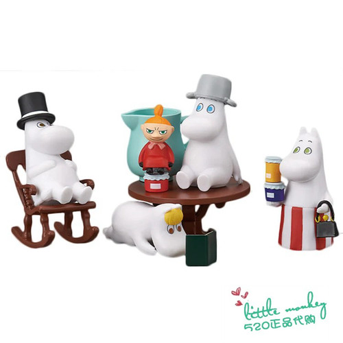 日本代购 Moomin精灵姆明 趣味可爱叠叠乐玩具 情景装饰摆件