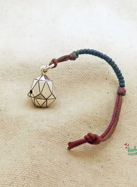 日本代购 五十六面体 匠人手工 925银铃铛 钥匙挂件 包挂件