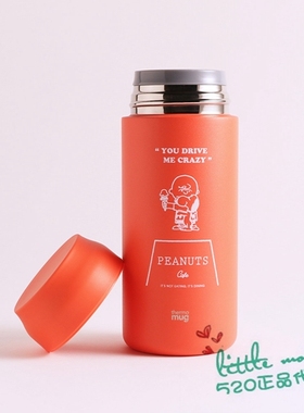 日本代购 Snoopy史努比 可爱红色不锈钢杯保温杯水杯