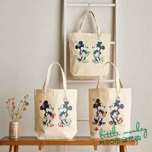 日本代购 mickey mouse米奇米妮 可爱 白色手提包单肩包