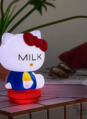日本代购 HelloKitty凯蒂猫 MILK 可爱公仔LED灯 小夜灯 床头灯