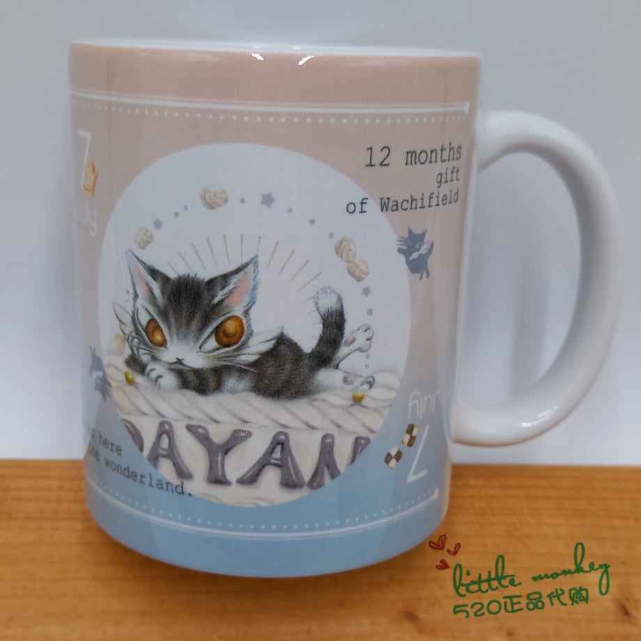 日本代购 达洋猫 7月 可爱陶瓷马克杯 水杯