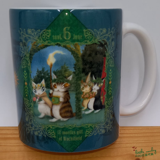 日本代购 达洋猫 6月 可爱陶瓷马克杯 水杯