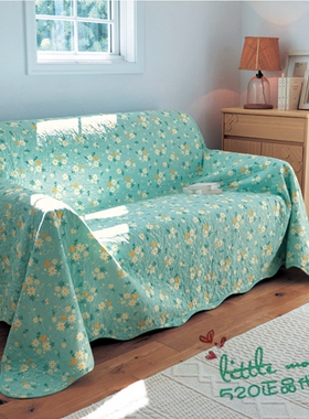 日本代购 Mickey mouse米奇 绿色碎花沙发套沙发罩沙发垫