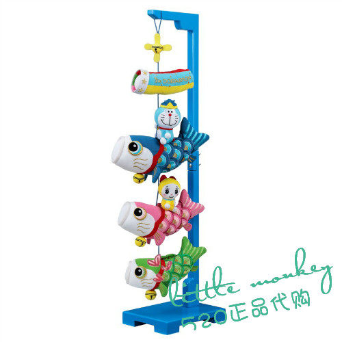 日本代购 哆啦a梦/机器猫 哆啦美 鲤鱼旗 传统和风 可爱装饰摆件