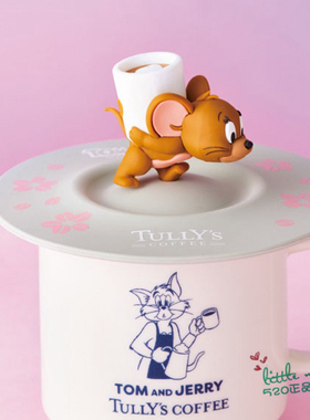 日本代购 Tom and Jerry猫和老鼠 杰瑞 立体公仔硅胶茶杯盖水杯盖