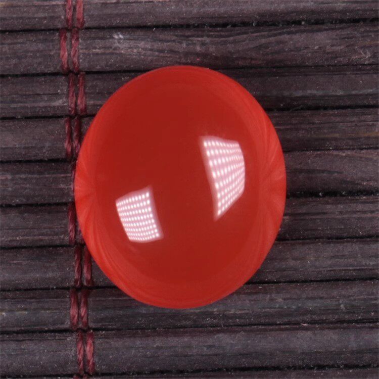 天然保山南红 宝石级无裂无杂原矿冰红裸石蛋面 戒面未镶嵌 2.9克