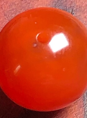 保山南红玛瑙无裂天然原矿冰红色圆珠单珠星月菩提配饰配珠11.9mm
