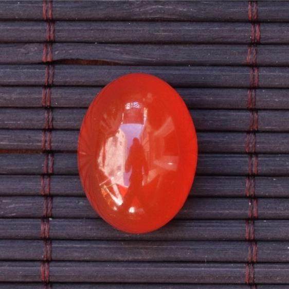 保山南红玛瑙 无裂原矿无胶冰红黑红料戒面蛋面吊坠小挂件 6.2克