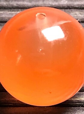 天然保山南红玛瑙 无裂天然原矿冰红色圆珠单珠diy配饰配珠13.4mm
