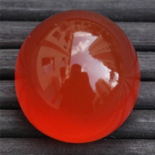 保山南红 无裂天然原矿冰红裸石蛋面 男女款戒指戒面未镶嵌 2.2克