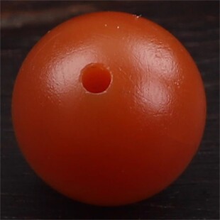 天然保山老南红玛瑙天然原矿柿子红满色满肉单珠diy配珠子 11.8mm