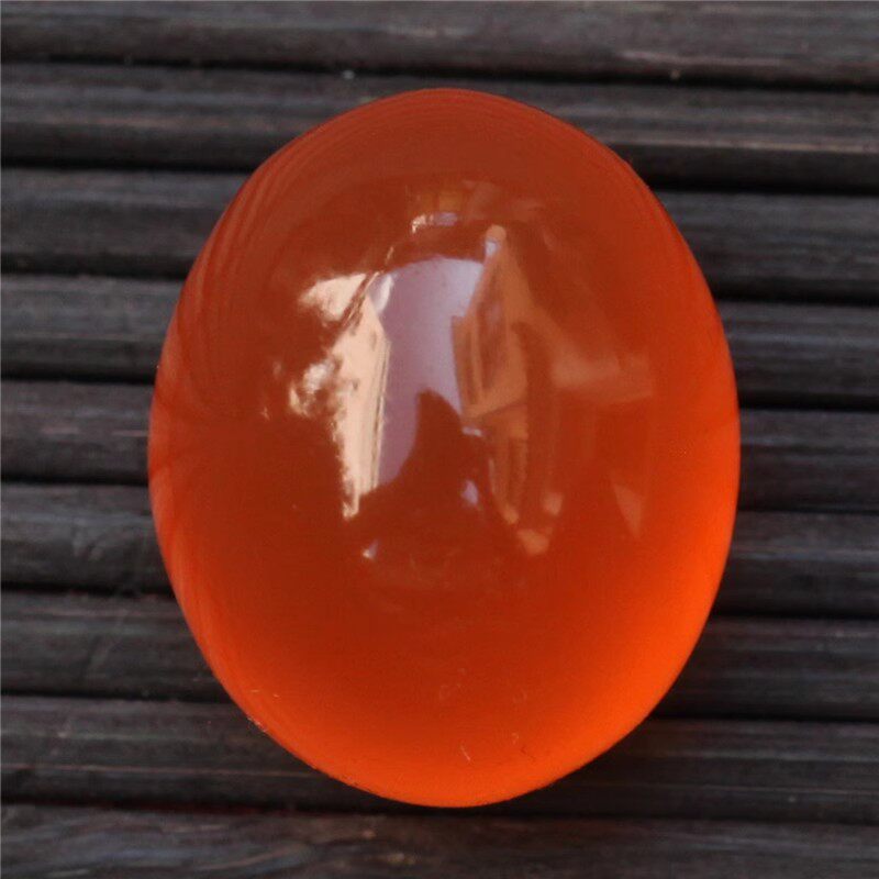 保山南红玛瑙 无裂天然原矿冰红裸石大蛋面 戒面吊坠小挂件 6.6克