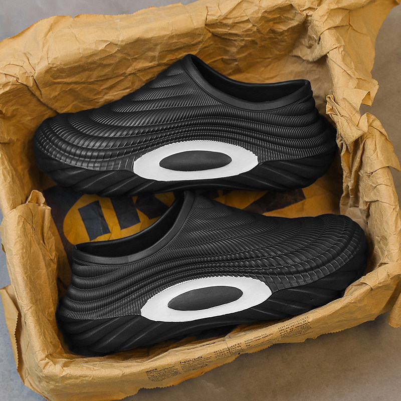 雨鞋春秋季防水防滑外卖骑手雨天专用鞋钓鱼男士一脚蹬防油厨师鞋