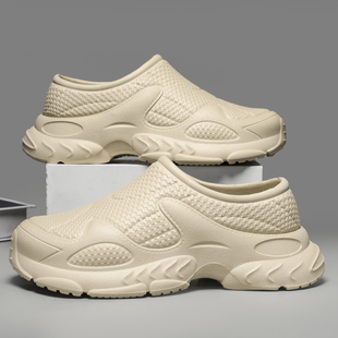 EVA超轻泡沫短筒食品专用厨师鞋厨房防滑防油防水一脚蹬工作鞋