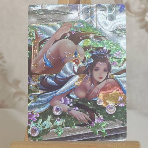 神州百花谱 张丽华 半粗闪折光闪卡  卡背人物介绍 88*63MM尺寸
