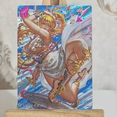 异界水浒神姬飞天大圣李衮半粗闪折光闪卡  卡背人物介绍 88*63MM