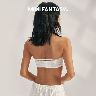 mimi fantasy無(wú)肩帶內(nèi)衣隱形抹胸防滑小胸胸罩蕾絲文胸防走光裹胸