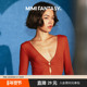 mimi fantasy低胸装 露胸深v上衣女连体衣欧美性感外穿本命年T恤
