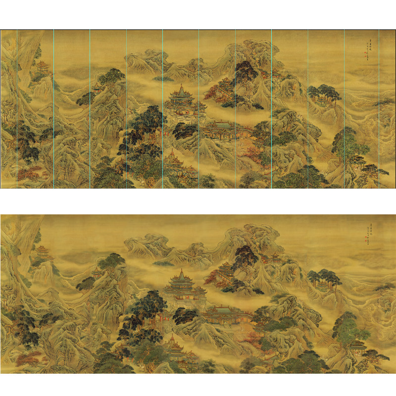 蓬莱仙境装饰画画芯宣纸复制画