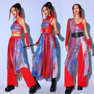 中国风女团演出服爵士舞年会晚会伴舞现舞表演服装团体舞蹈服装