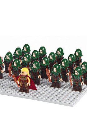 魔界霍比特人精灵队长勾斯魔格戒灵半兽人兵团军事小人仔积木玩具