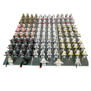 星球大战帝国暴风兵cloneTrooper SW523空降士兵军事人仔拼插积木